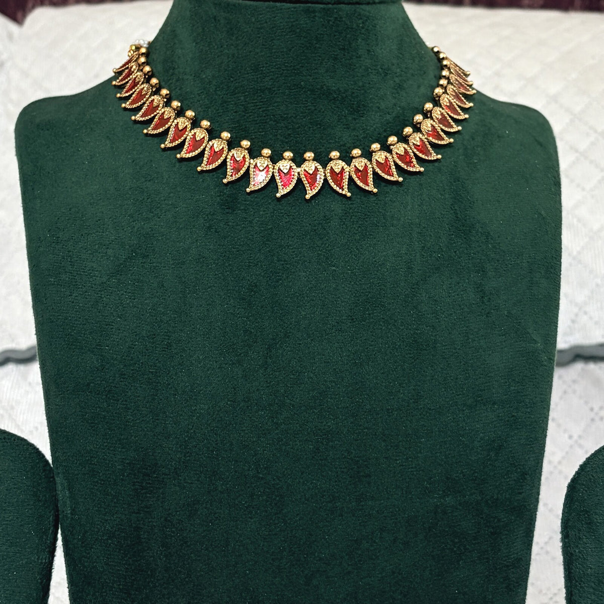 Mango Shaped Necklace close-up detail