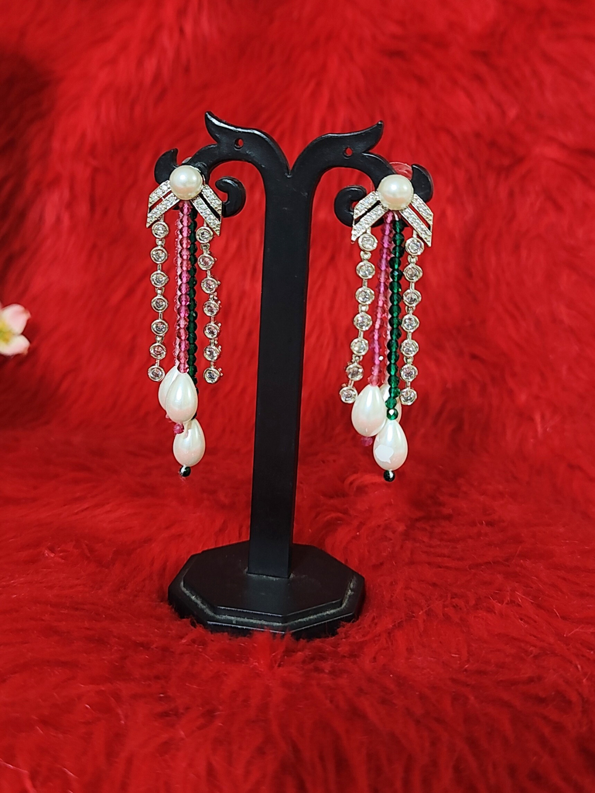 Hydro Beaded Necklace Set Earrings