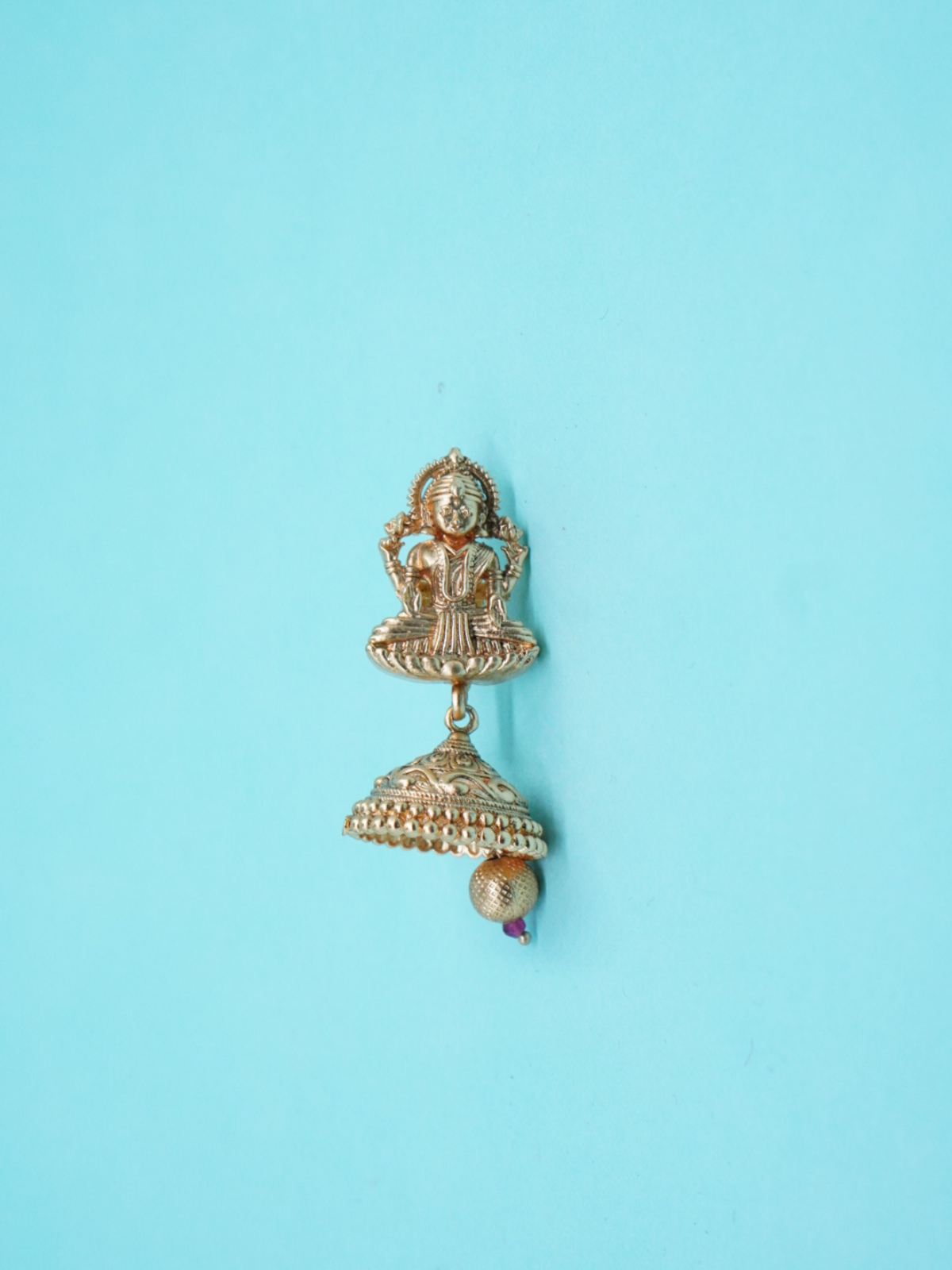 Pure Copper Laxmi Mutif Jhumka Earrings Of a Royal Long Necklace Set