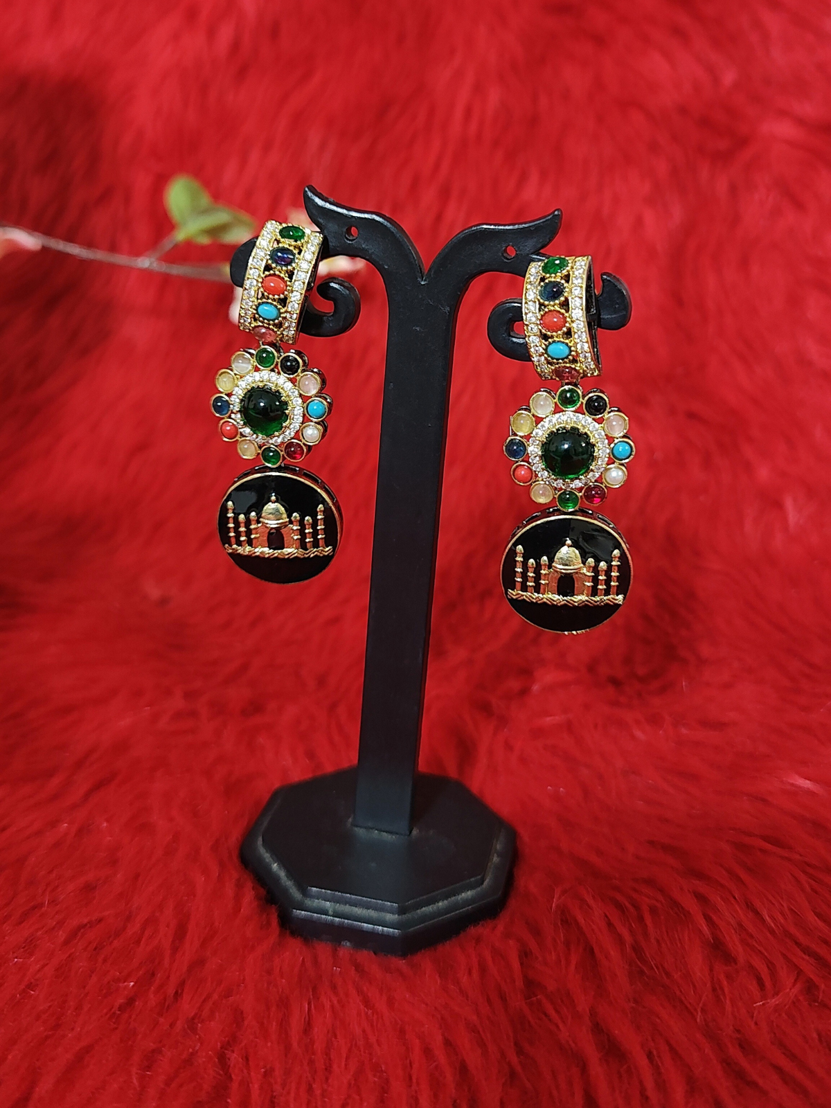 Sabyasachi style kundan stone necklace set earrings