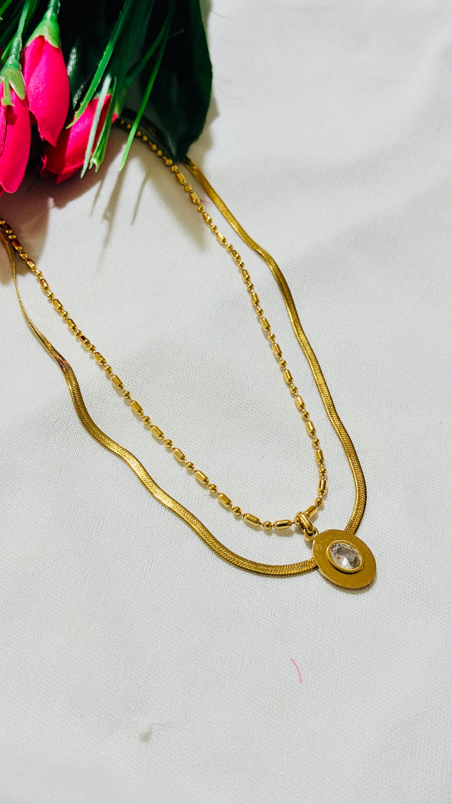 Double layered solid Antitarnish chain