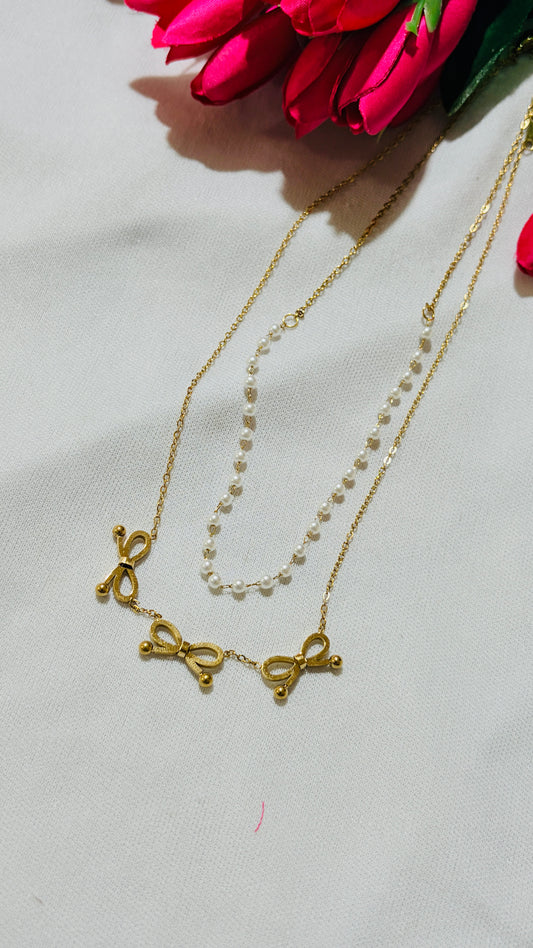 Bow shaped double layered Antitarnish chain