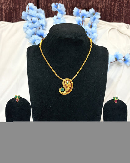 Mango Shape Necklace full product view