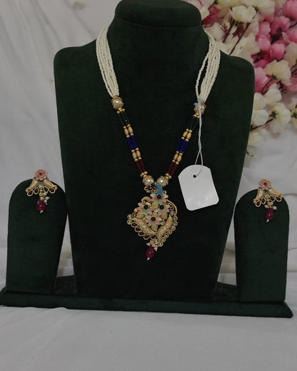 Copper Long Necklace full product view