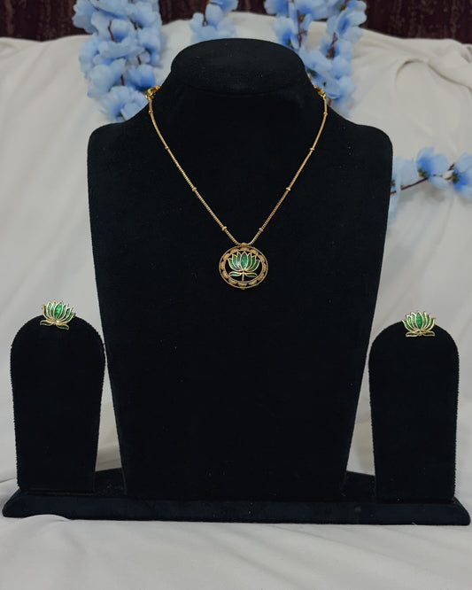 Lotus Necklace full product view
