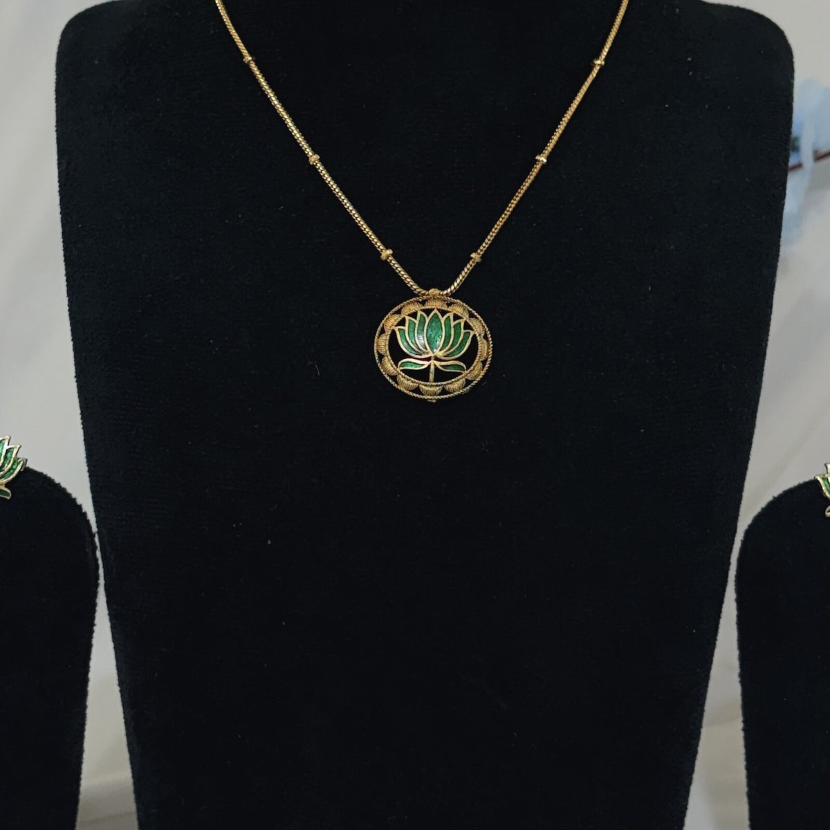 Lotus Necklace close-up detail
