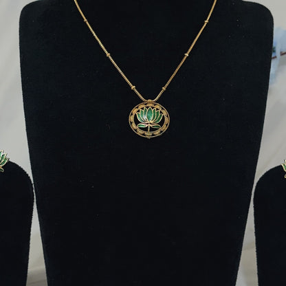 Lotus Necklace close-up detail