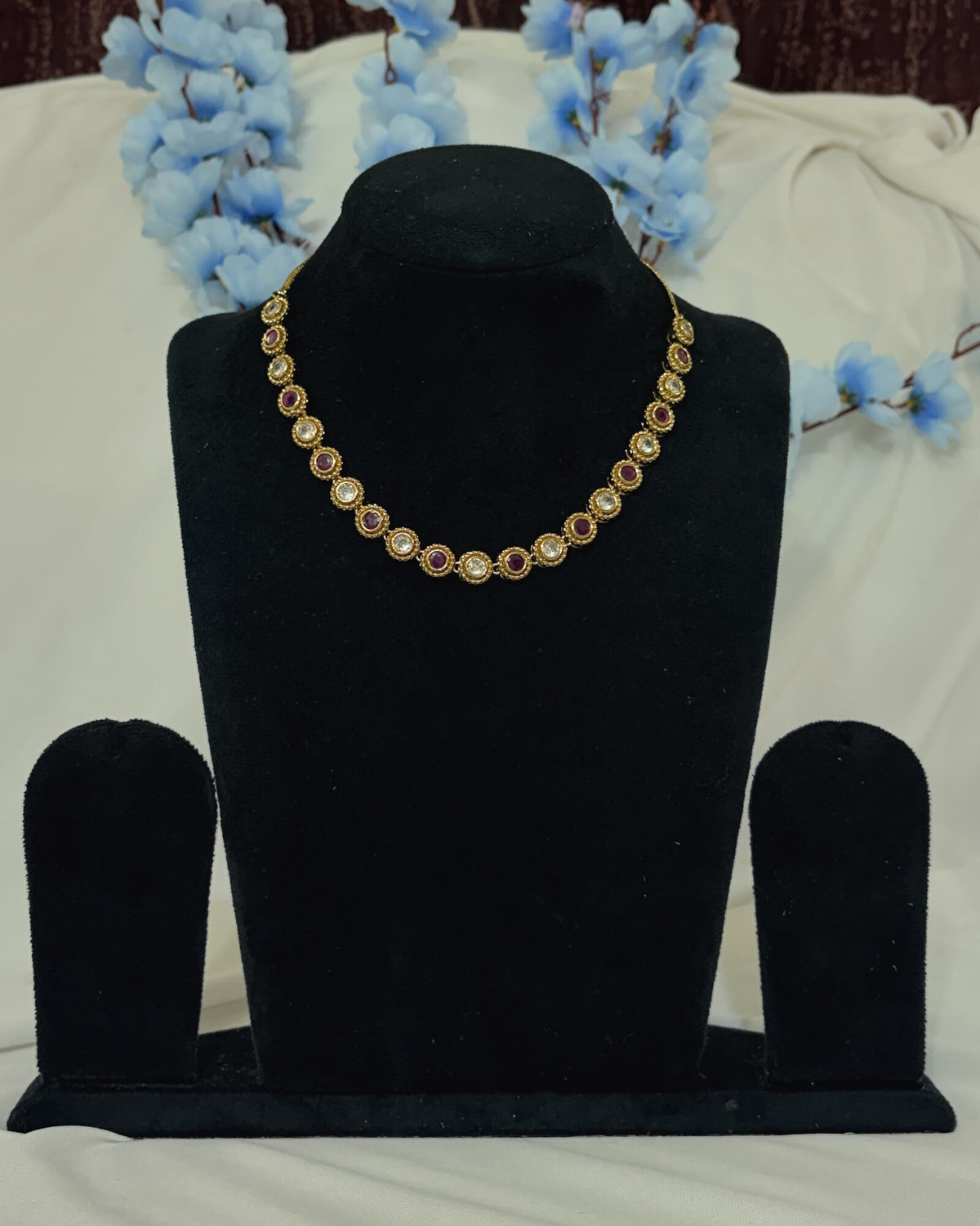 South Indian Copper Jewellery CZ full product view