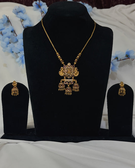 South Indian CZ Temple Jewellery full product view