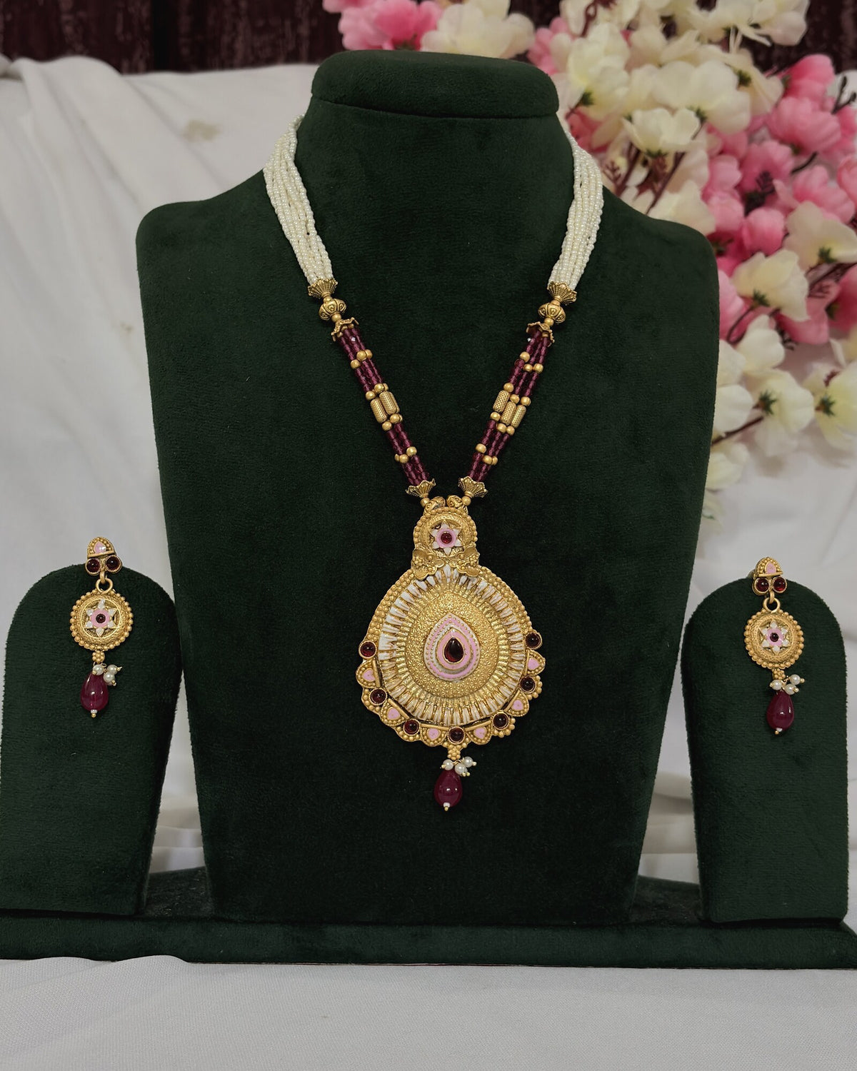 Copper Long Necklace full product view