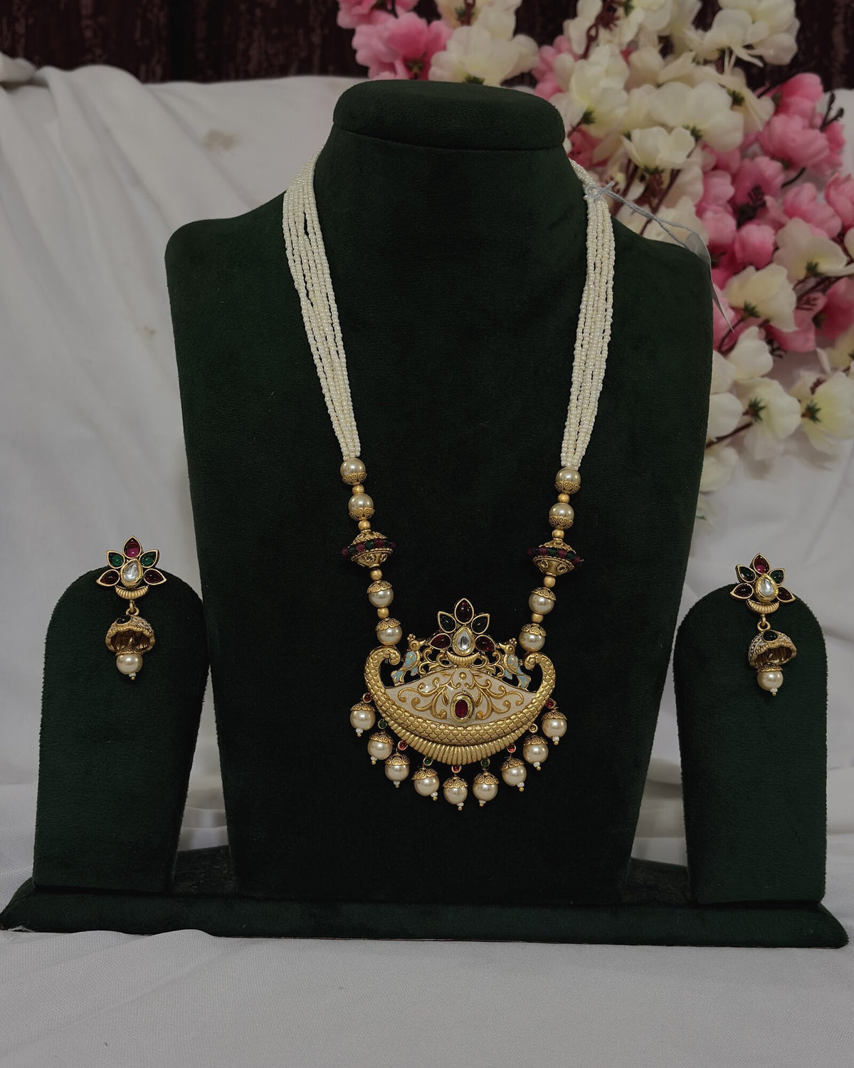 Copper Long Necklace full product view