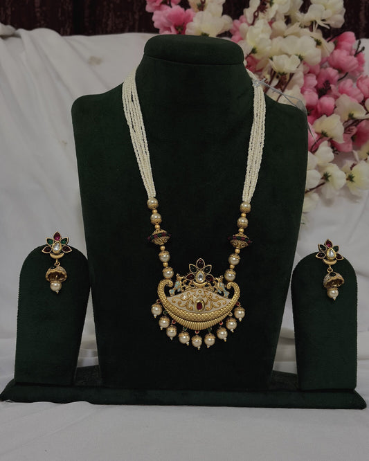 Copper Long Necklace full product view
