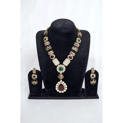 Royal Taj Mahal Inspired Multicolor Kundan Set by KantiKundan