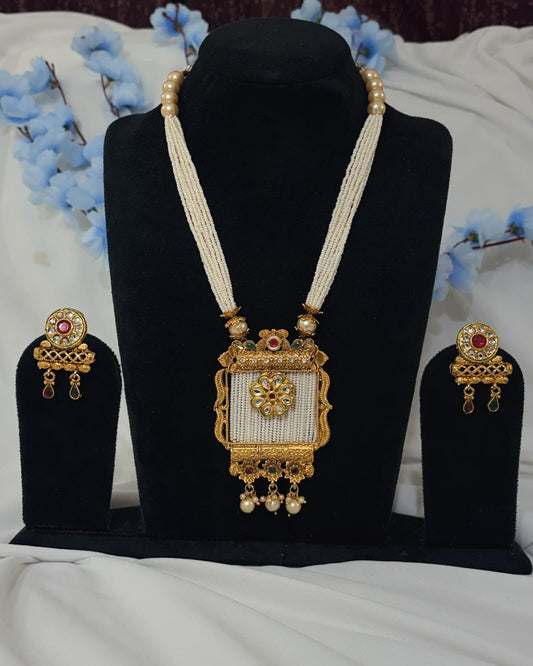 Copper Long Necklace full product view