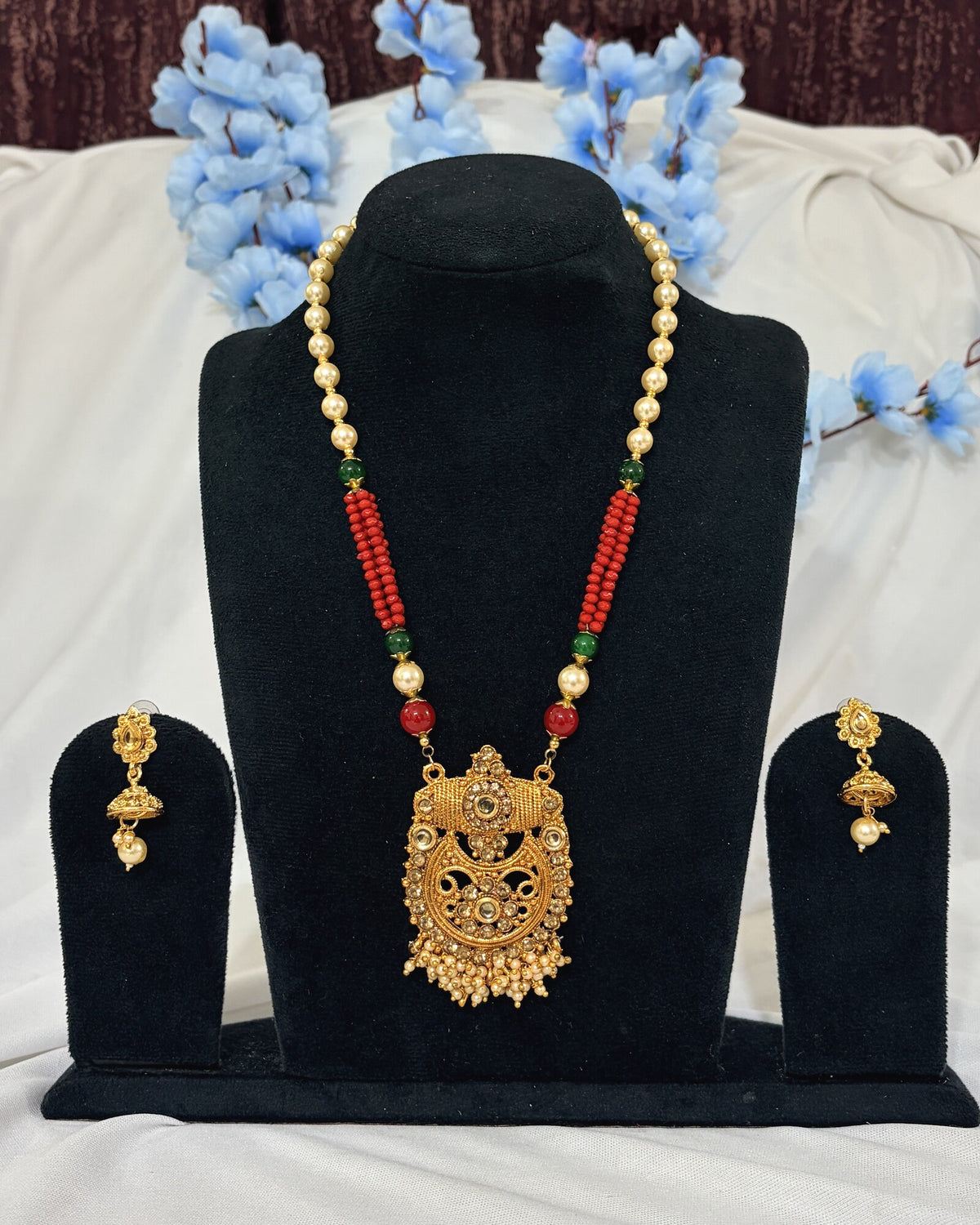 Copper Long Necklace full product view