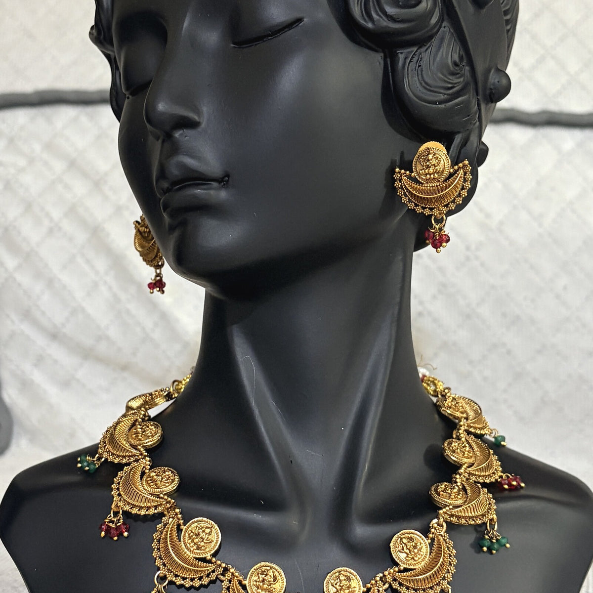 Copper Lakshmi Jewellery close-up detail