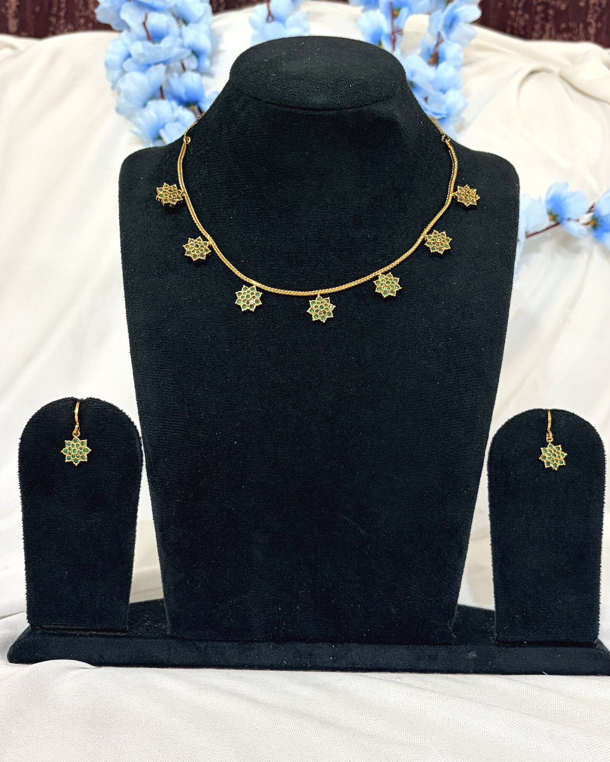 South Indian CZ Necklace full product view