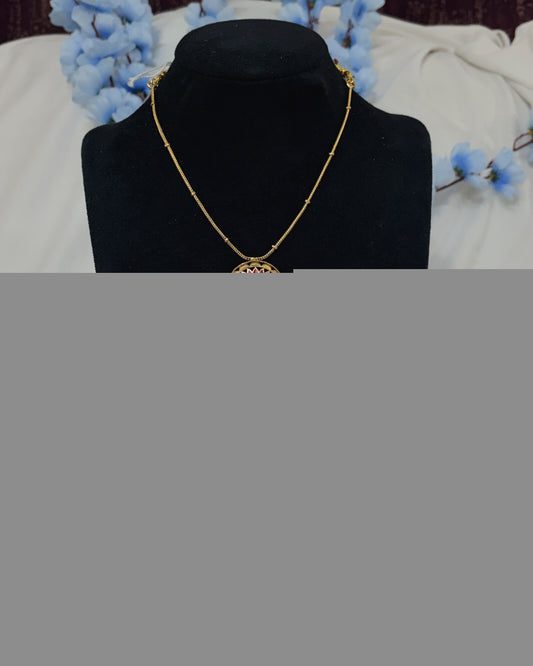 Lotus Necklace full product view