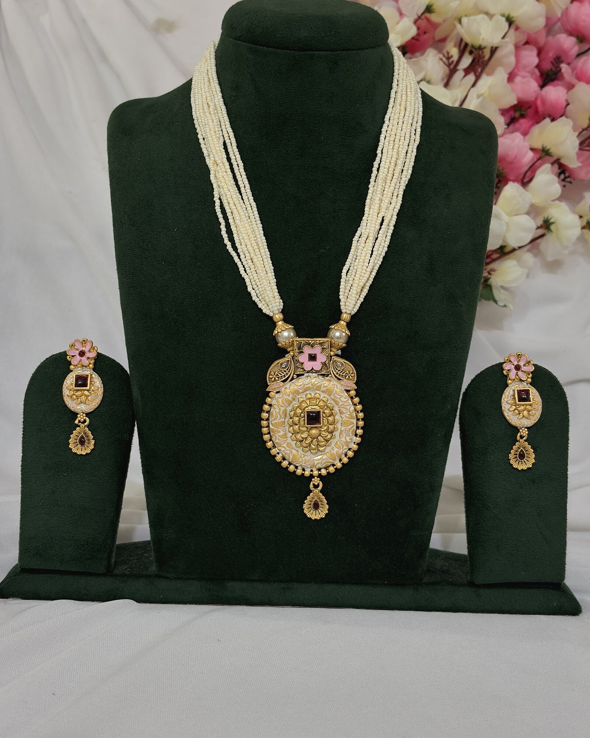 Copper Long Necklace full product view