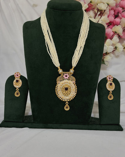 Copper Long Necklace full product view