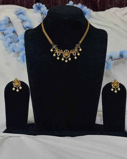 South Indian CZ Temple Jewellery full product view