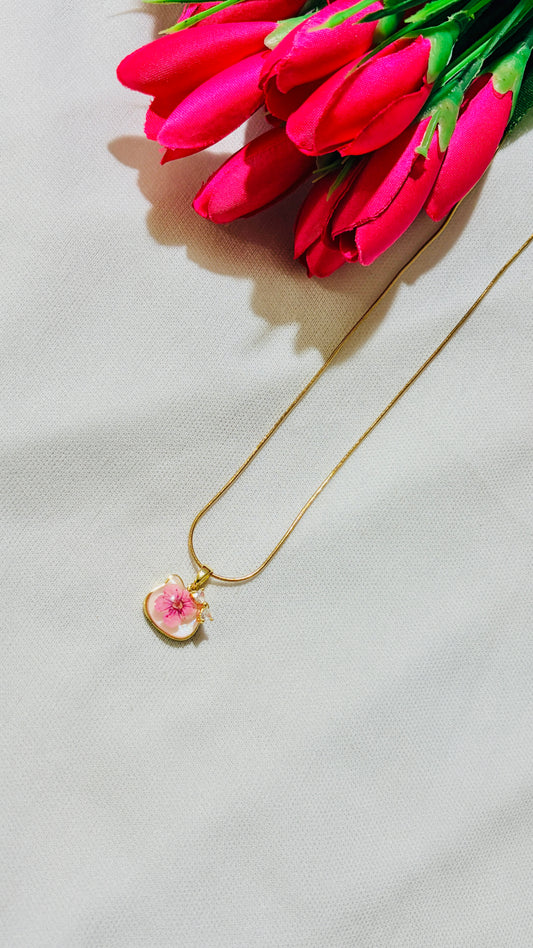 Pink kitty Antitarnish chain