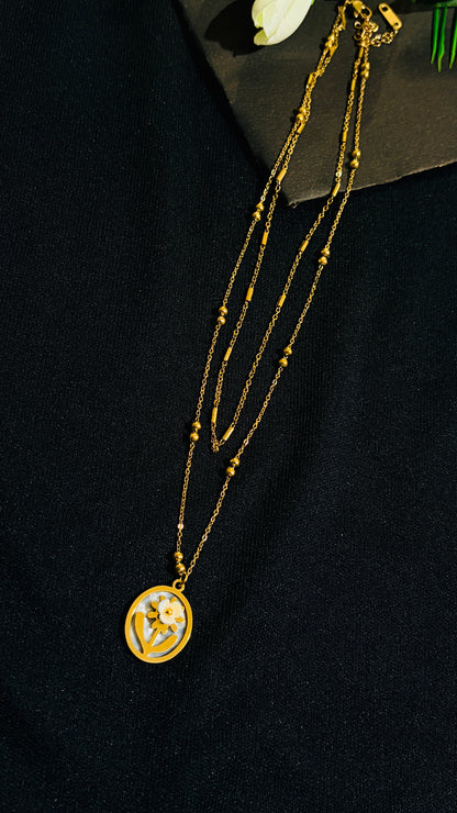 Flower shaped double layered Antitarnish chain