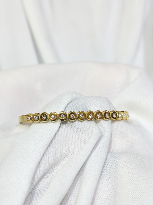 Anti Tarnish Crystal Stone Bracelet with Sparkling Stones