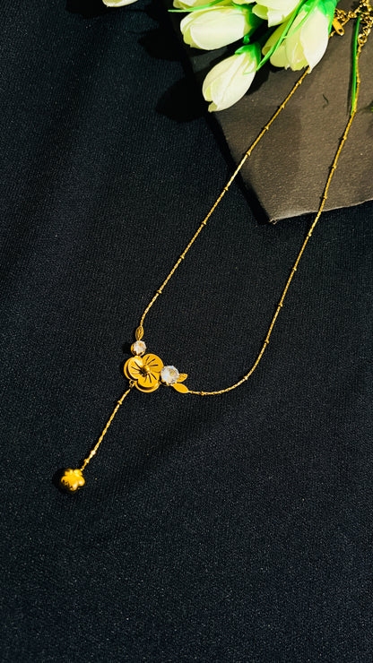 Tie chain style flowered Antitarnish chain
