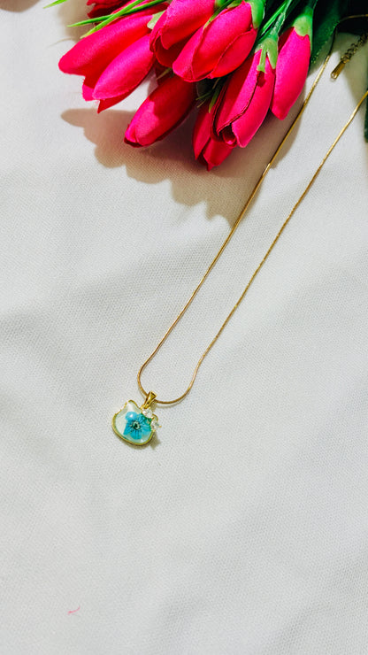Blue kitty Antitarnish chain