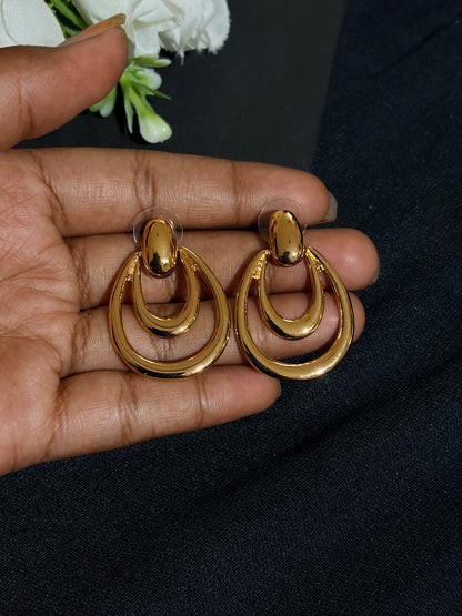 Double Hoop Anti Tarnish Ear Rings