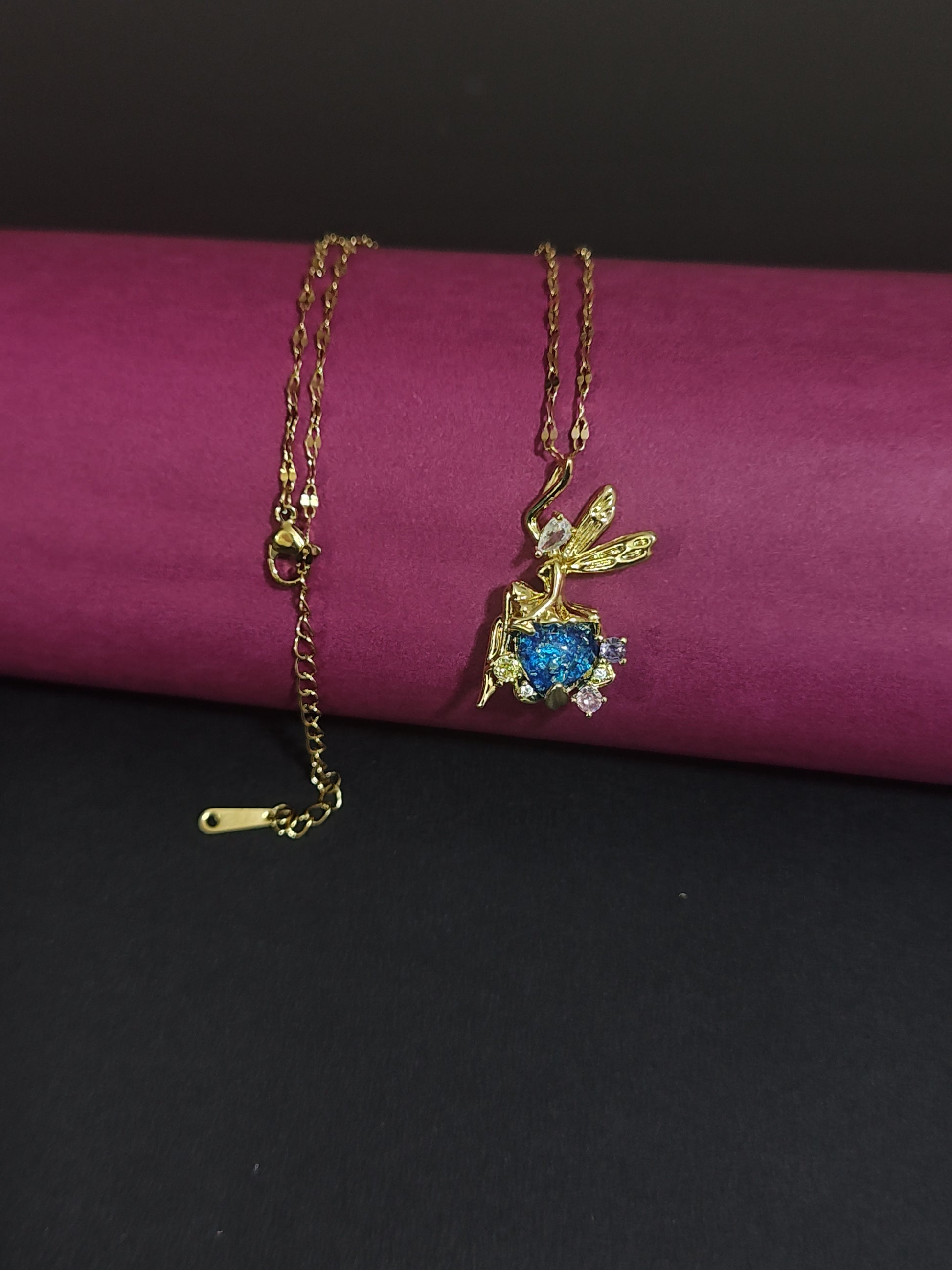 Anti-Tarnish Colorful Bird Charm Necklace with Stone Details