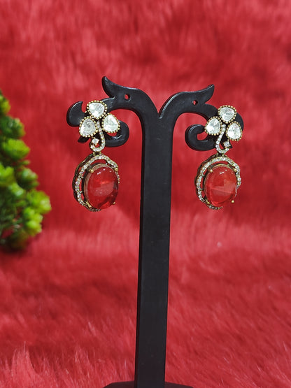 Pota Doublet Kundan matching Earrings