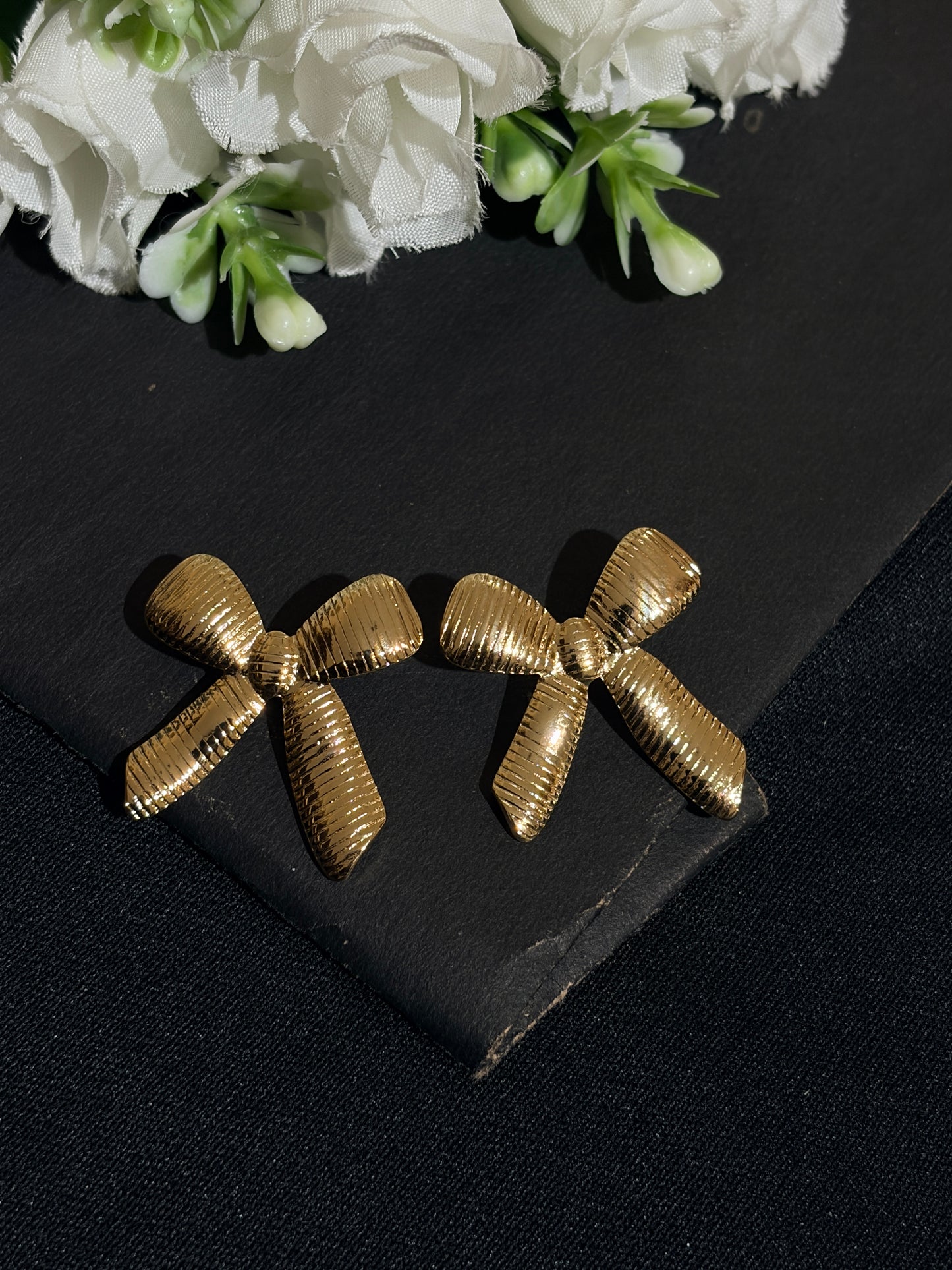 Bow shaped stud Anti Tarnish earrings