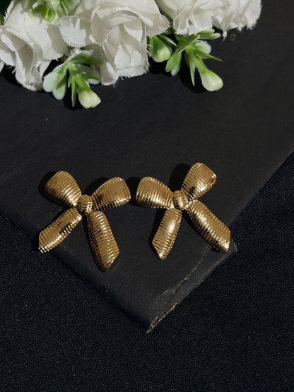 Bow shaped stud Anti Tarnish earrings