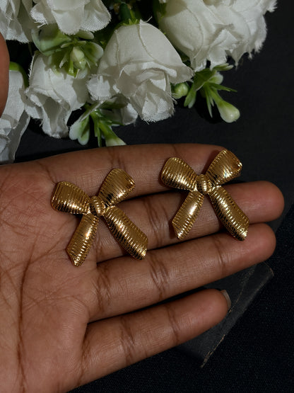 Bow shaped stud Anti Tarnish earrings