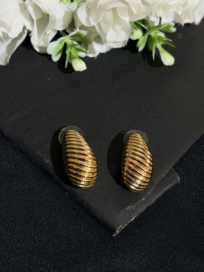 Crossiant style anti tarniish earings