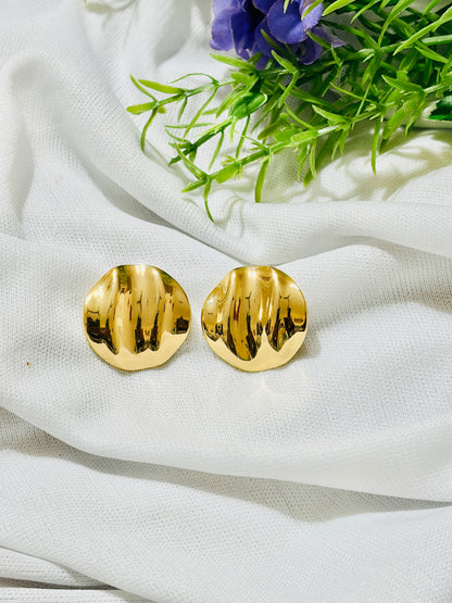 Round Korean stud Anti Tarnish earrings