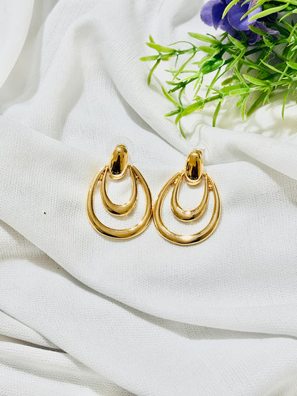Double Hoop Anti Tarnish Ear Rings