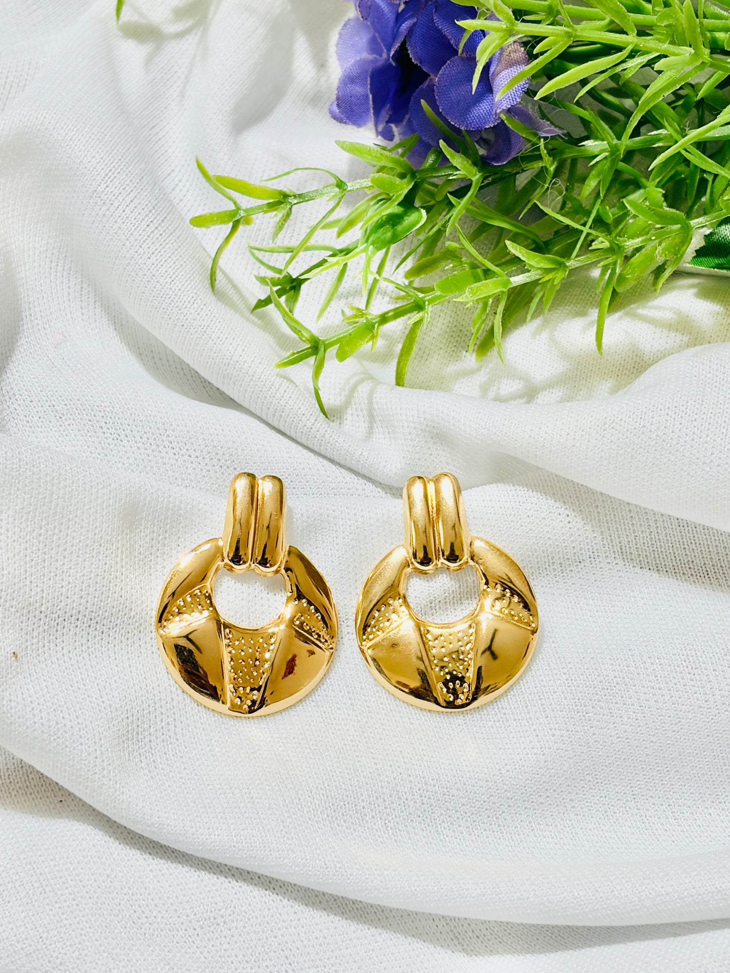 Knocker dangle drop Anti Tarnish earrings