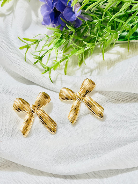 Bow shaped stud Anti Tarnish earrings