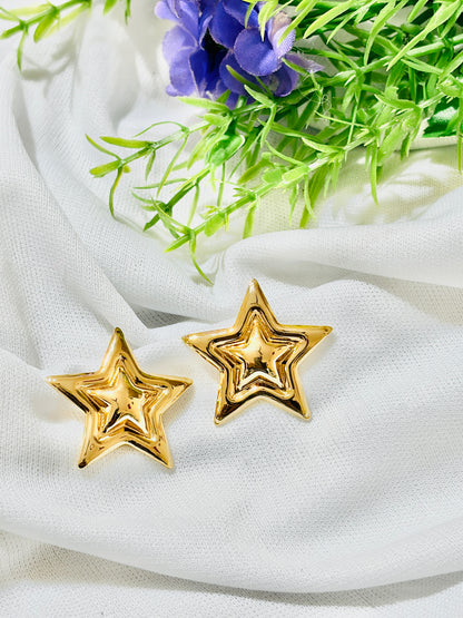 Star shaped stud Anti Tarnish Earings