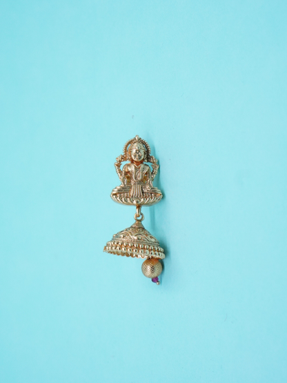 Pure Copper Laxmi Mutif Jhumka Earrings Of a Royal Long Necklace Set