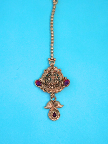 Pure copper mang tikka with Laxmmi Motif