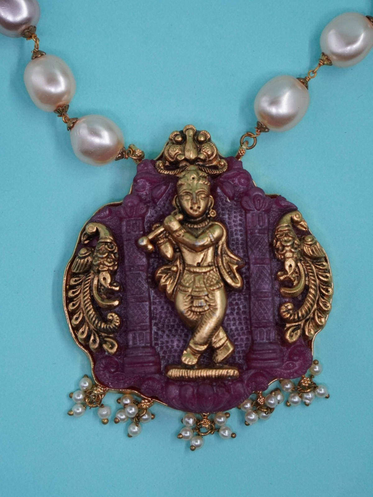 Traditional Krishna Pendant – Copper Base