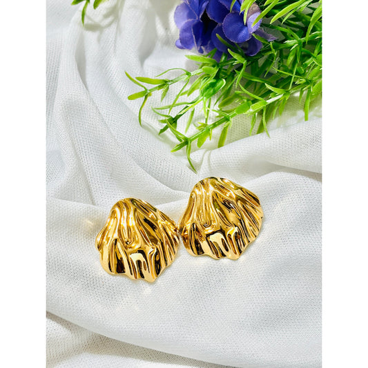 Anti Tarnish Clamshell Earrings