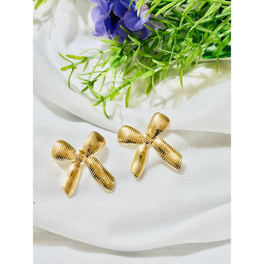 Bow shaped stud Anti Tarnish earrings