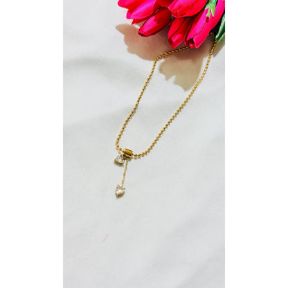Heart shaped matar mala Antitarnish chain