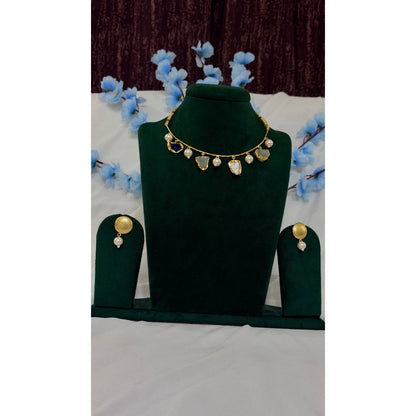 Natural Semi-Precious Stone Statement Necklace Set