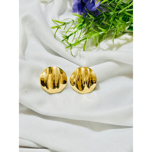 Round Korean stud Anti Tarnish earrings
